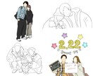 大切な思い出の写真をお洒落な線画にします 思い出の写真をイラストにしませんか？ イメージ3