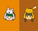 ポップでユニークなアイコン用イラスト作成します 頭に動物をのせたあなただけのイラストに！SNSやブログにも◎ イメージ2