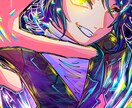 一枚絵制作します 極彩色の塗りが特徴的！感情を表現した一枚絵を制作いたします。 イメージ5