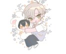 夢絵・ペア画アイコンを描きます デフォルメアニマルのポップなイラストです。 イメージ3