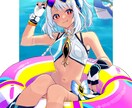 透明感のあるキャライラスト描きます 商用利用可能/ラフまで修正無制限 イメージ4