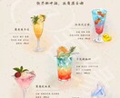 お二人らしい結婚式ウェルカムボードを制作します ドリンクメニューなども制作可能です イメージ1