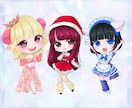 配信・推し活向け♡商用可SDミニキャラ描きます キラきゅん塗りでこだわり衣装や本人様寄せ可◎丁寧に描きます イメージ8