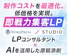 5名様限定価格！低コストでプロ仕様のLPつくります WordPress、STUDIOで簡単カスタマイズ可能なLP イメージ1