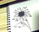 線画のみのお花の絵描きます いろんな用途でご使用できます。 イメージ5