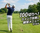 100切りへ！スイング診断と練習メニュー作ります 限られた練習時間を100切りへの最短ルートに変えます イメージ1