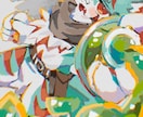 透明感のある個性的なイラスト描きます 迫力のある構図で1枚絵を描きます！ケモノが特に得意です！ イメージ8