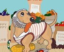 愛犬の似顔絵イラストをキャラクター風に描きます うちの子グッズがはかどりますよ♪ イメージ3