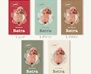 写真入り犬猫ペット名刺 色と書体が選べます スマホ撮影でOK! デザイナーへのセミオーダー100枚送料込 イメージ4