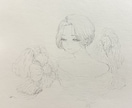 儚い線で、儚い女の子描きます 芸術学部卒が線画にて、柔らかく繊細な人物画を作成します! イメージ5