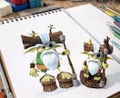 子どもの絵を立体化｜オーダーメイドフィギュア作ます 誕生日・成長記念・卒園卒業祝いに。完全手作りの一点物です イメージ5