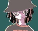 退廃的ポップな世界観のニ色塗り。一枚絵を制作します きっと伝わる温度がある。唯一無二の表現で世界観を構築します。 イメージ4