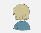 モニター価格2名様/後ろ姿のイラストを描きます 【商用OK】SNSアイコンなどにおすすめの正方形サイズ イメージ2