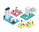 サービス・事業内容を立体的に表現します 魅力を一目で伝える立体的俯瞰イラストを制作いたします！ イメージ2