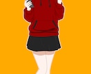 著作権込で立ち絵販売致します IRIAM対応元気系ポニーテールパーカーミニスカート女子 イメージ2