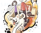 ゆるかわいいタッチの似顔絵イラストを作成します イメージをイラストに詰め込めます！ イメージ4