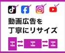 動画広告を丁寧にリサイズ（サイズ変更）いたします 「速くて、丁寧」がモットー。UIの位置まで考慮し対応します イメージ1