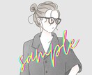 アイコンや待ち受けに！シンプル可愛い似顔絵描きます SNSアイコンや、ご家族の記念としても◎線画×水彩風イラスト イメージ2