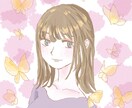 シンプルでかわいいアイコン作成いたします やわらかい雰囲気のかわいい女の子のアイコンを作成します イメージ1