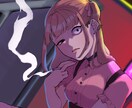 商用利用、著作権譲渡可能なイラストの制作承ります 大人っぽい魅力的な女性キャラクターが得意です イメージ2