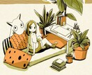 あなたのイメージを親しみのあるイラストに仕上げます 水彩調からポップな雰囲気までテイストをイメージに合わせます イメージ4