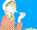 流行りのエモいイラストを描きます 商用で使えるお客様のご希望に沿った作品を納品させて頂きます イメージ2