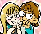 ペア似顔絵かきます ゆるかわ似顔絵です。プレゼントや記念にどうぞ！ イメージ1