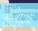 タイピング作業、文字入力します データ入力/文字起こし/文字入力作業を代行致します。 イメージ1