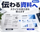 既存のプレゼン資料を整えます 文字と配置をそろえて、伝わりやすい資料に イメージ1