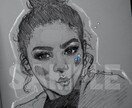 鉛筆画をデジタルで加工した似顔絵描きます SNSのアイコンやプレゼントに！ イメージ2