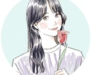 華やかで可愛らしい印象の人物アイコンを描きます 女性らしさと透明感で印象アップ！|商用◎|日常使いも◎ イメージ6