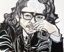 昭和レトロ切り絵風な心のこもった似顔絵描きます 私の似顔絵には愛と心だけは詰まっております！！！！！！！！！ イメージ4