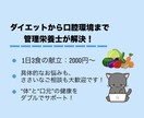 ダイエットや口腔環境に合わせた栄養相談行います 口腔、ダイエット食、日々の悩みまで、なんでもご相談ください！ イメージ1