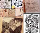あなただけの肖像画をお描きします☆ます 白黒バストアップ単体線画イラスト(カラーも可能) イメージ2