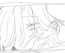 3L◯ 白黒ラフ詰め込み絵お描きします 漫画線でザクザクとした描き込みを行います！ イメージ1