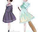 キャラクターデザイン、ゲーム等立ち絵・背景描きます 表情差分4種+ミニキャラ1種セット無料！ イメージ6