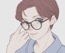 おしゃれな眼鏡のSNSのアイコンなどを描きます オシャレな眼鏡の男女アイコン！【ブログや、SNSのアイコン】 イメージ4