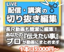配信・講演の動画化はお任せ！丁寧に切り抜きます 配信・講演など長時間アーカイブを簡潔に・伝わる動画を制作！ イメージ1