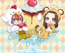 可愛く繊細に！ミニキャラ・SDイラスト描きます SNS★華やかで可愛いミニキャライラスト描きます✨ イメージ4