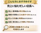 現役店長が売上の伸び悩む原因を20問で整理します チェックリストを用いてあなたの店舗の課題を可視化します。 イメージ2