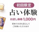 仕事、恋愛、将来、なんでも占います お試しの初回限定サービスです。 イメージ1