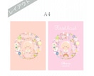 名入り◎お洒落なファーストカットアートお作りします 女の子用/可愛いサークルデザイン/A4サイズ他/配送のみ イメージ7