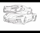 リクエストをもとに車のイラストを描きます サインペンでA4紙にスケッチします イメージ4