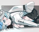 商用・著作権可　イラスト全般描きます ラフ2案・おまかせ可！血、人外可！モノクロorカラー イメージ2