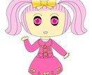 グッズのイラスト描きます デフォルメの可愛い女の子のグッズ作りたい方に イメージ1
