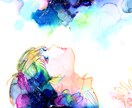 アルコールインク×イラストで彩る唯一無二を作ります 滲む色彩と繊細なイラストが織りなす、あなただけの特別な一枚 イメージ2
