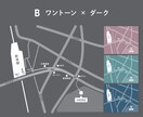 シンプルでわかりやすいアクセスマップを作成します シンプルだから使いやすい｜店舗やオフィスの案内に◎ イメージ3