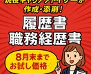 お試し価格！現役CAが履歴書・職務経歴書を作ります 元人事コンサル・現CAが徹底サポート！8月末までお試し価格◎ イメージ2