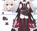 LIVE2Dキャラデザ～モデリング全行程作ります ７種類の表情差分から３種類無料で選べます！著作権譲渡 イメージ4