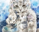 透明水彩で動物、ペットのイラストを手描きします 手描きの水彩画のイラスト原画を、ご自宅やプレゼント用に イメージ7